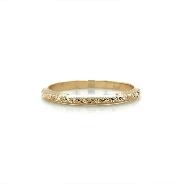 14KY Gold 2 mm Design-Engraved Milgrain Band Franzetti Jewelers Austin, TX