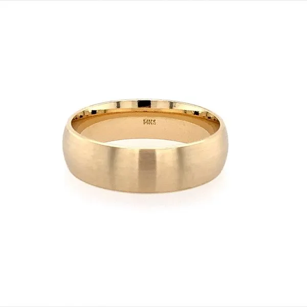 14KY Gold 6 MM Half Round Comfort Fit Light Band Image 2 Franzetti Jewelers Austin, TX