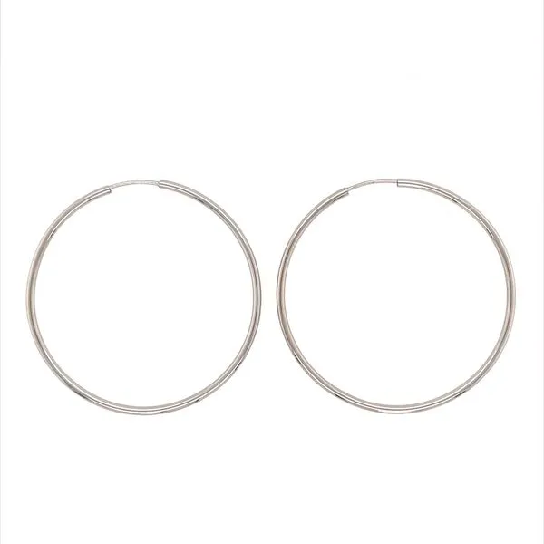 14KW Gold 40 mm Endless Hoop Earrings Franzetti Jewelers Austin, TX