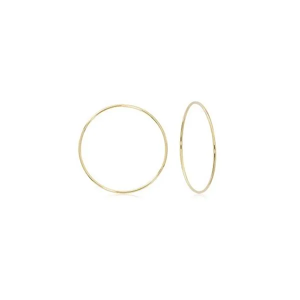 14KY Gold 50 mm Endless Hoop Earrings Franzetti Jewelers Austin, TX