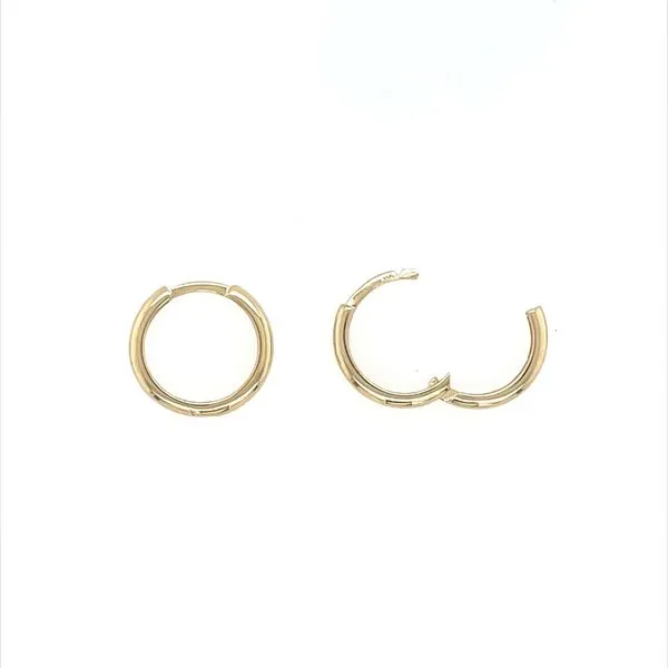 14K Yellow Gold Small Hoop Earrings Image 3 Franzetti Jewelers Austin, TX