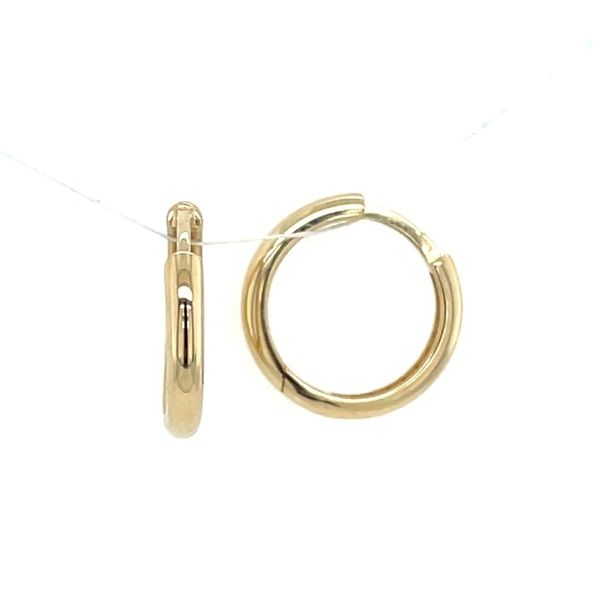 14K Yellow Gold Small Hoop Earrings Franzetti Jewelers Austin, TX