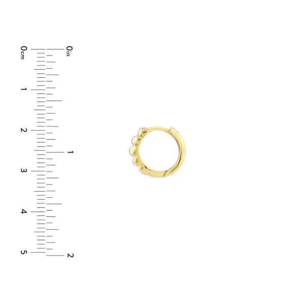 14KY Gold 1/2 Puffy Polished 13.5 MM Hoops Image 4 Franzetti Jewelers Austin, TX