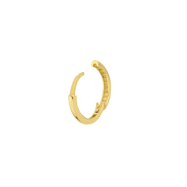 14KY Gold Medium Huggie Hoop Earrings Image 3 Franzetti Jewelers Austin, TX