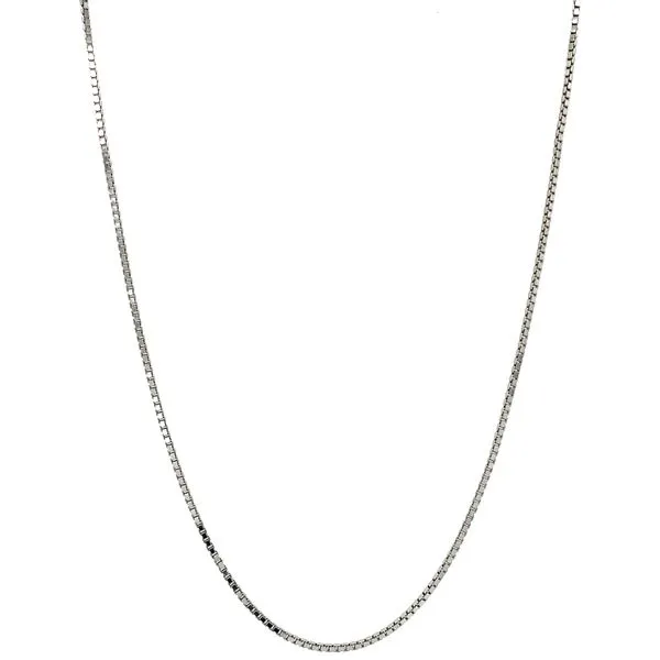 14K White Gold 0.9 mm Box Chain 20