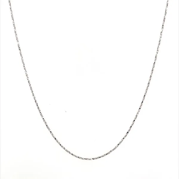 14K White Gold Twisted Square Snake Chain 16