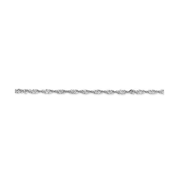 14K White Gold 1.7 mm Singapore Chain 24