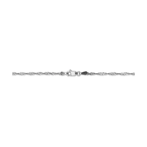 14K White Gold 1.7 mm Singapore Chain 24