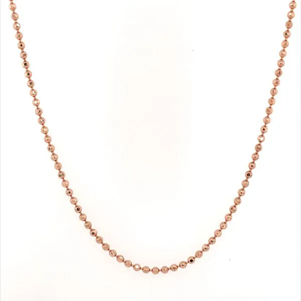 14K Rose Gold 1.15 mm Sparkle Bead Chain 20