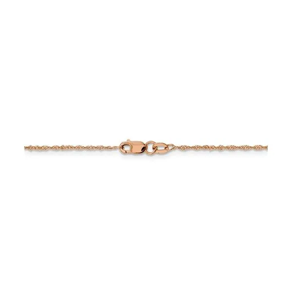 14K Rose Gold 1 mm Singapore Chain 20