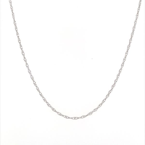 14K White Gold 0.6 mm Rope Chain 16