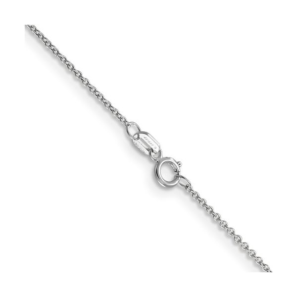 14K White Gold 0.9 mm Cable Chain 16