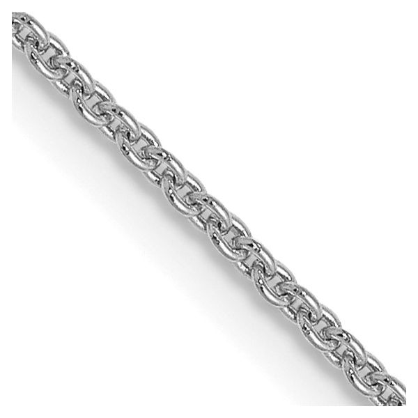 14K White Gold 1.1 mm Round Cable Chain 20