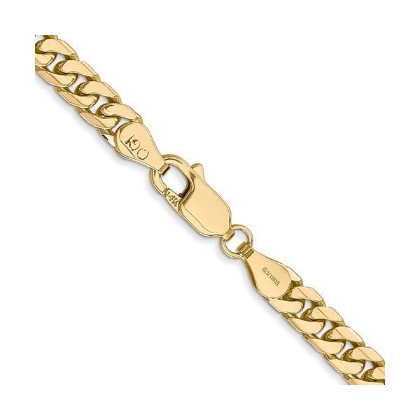 14K Yellow Gold 4.3 MM Solid Miami Cuban Chain 22