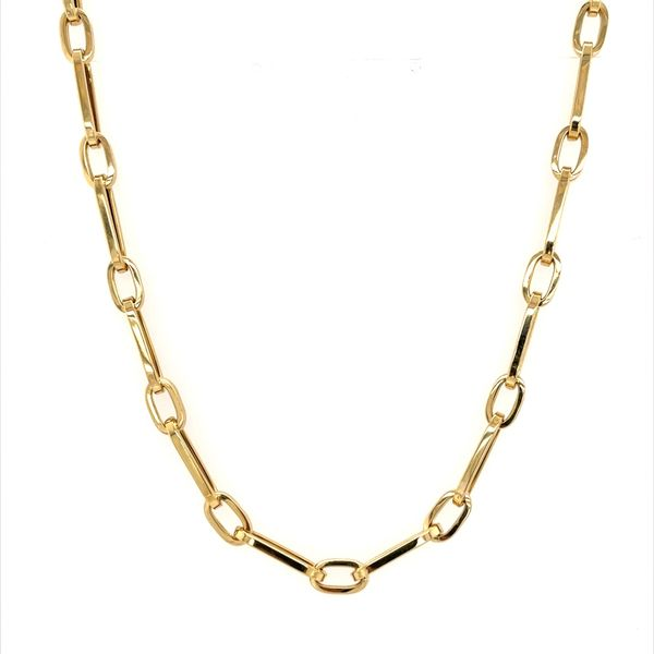 14K Yellow Gold 5 mm Paperclip Chain 18.5
