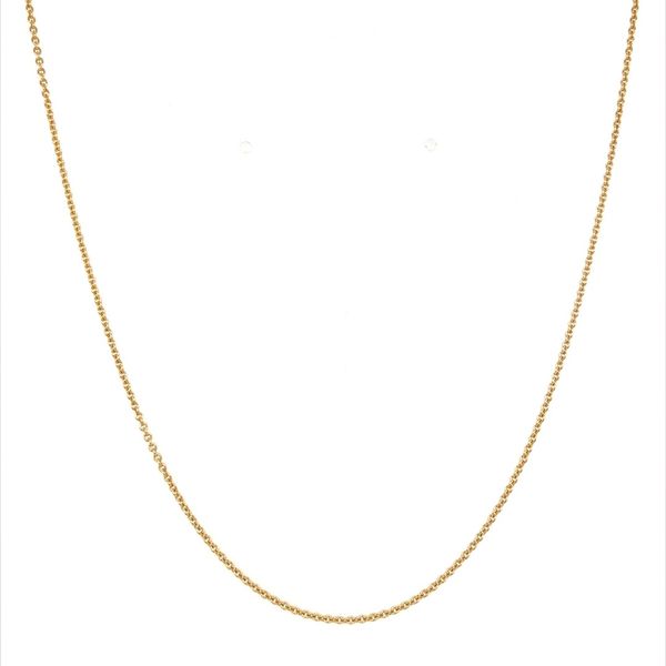 14K Yellow Gold 1.1 MM Cable Chain 18