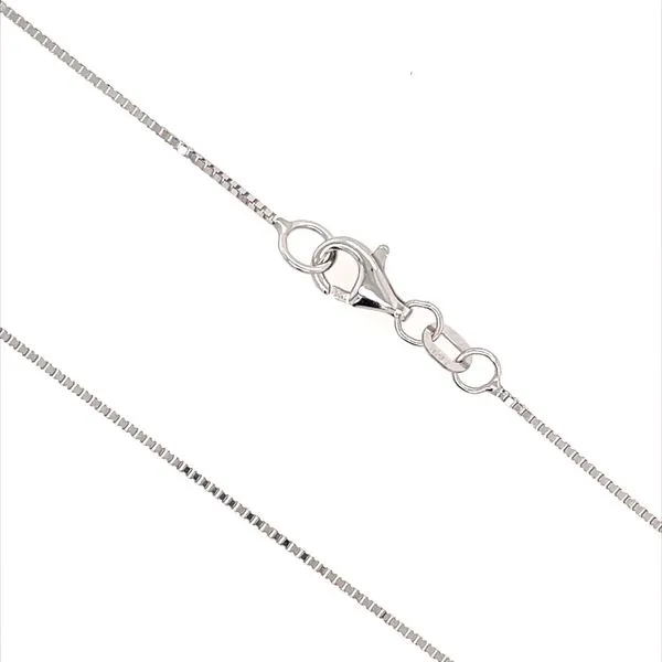 14K White Gold 0.8 MM Box Chain 20