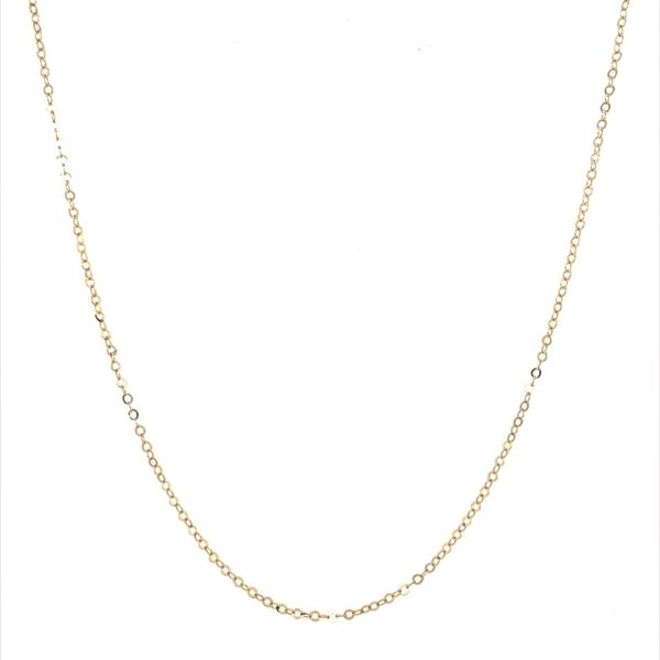 14K Yellow Gold 1.45 MM Flat Cable Chain 17