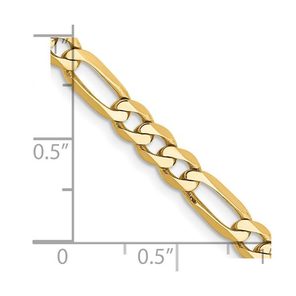 14K Yellow Gold 4.75 MM Figaro Chain 20