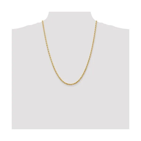 14K Yellow Gold 3.35 MM D/C Quadruple Rope Chain 24