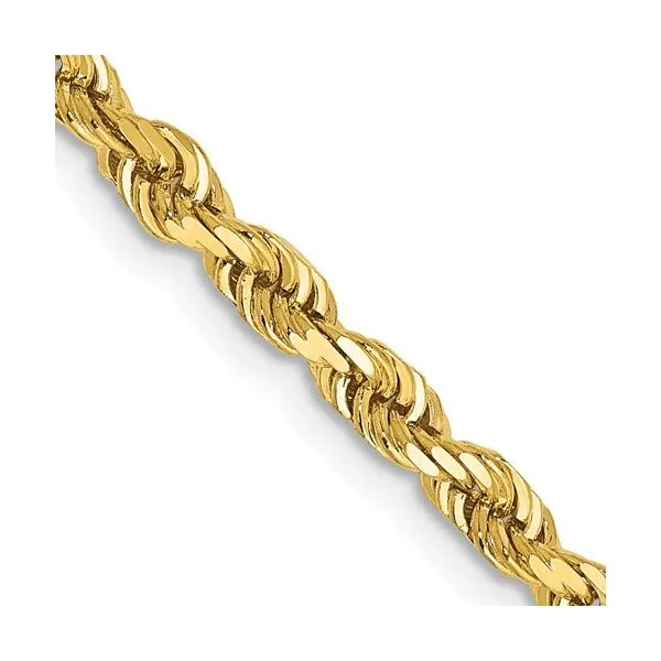 14K Yellow Gold 3.35 MM D/C Quadruple Rope Chain 24