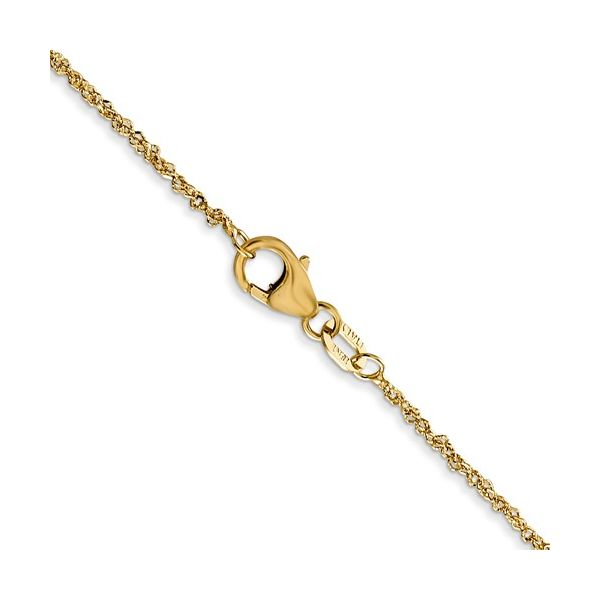 18K Yellow Gold 1.1 MM Singapore Chain 18