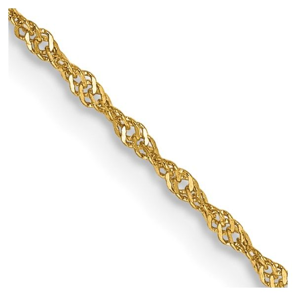 18K Yellow Gold 1.1 MM Singapore Chain 18