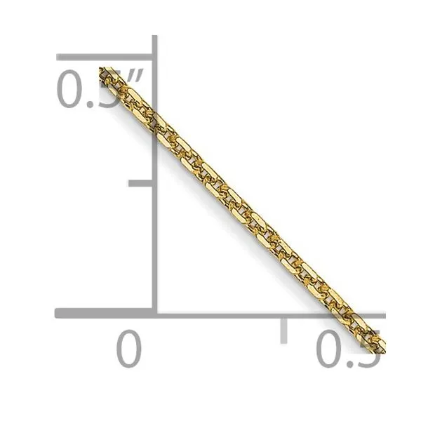14K Yellow Gold 0.95 mm Diamond-cut Cable Chain 16