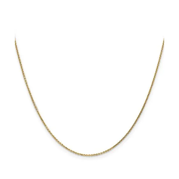 14K Yellow Gold 0.95 mm Diamond-cut Cable Chain 16