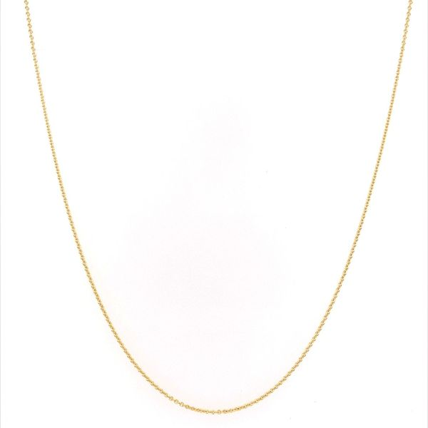 14K Yellow Gold 0.9 mm Tight Cable Chain 18