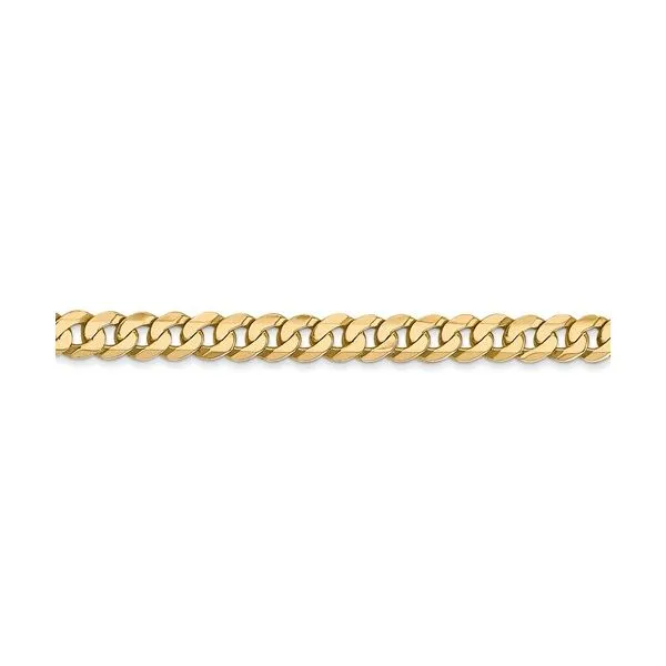 14KY Gold 4.75 MM Flat Beveled Curb Chain 20