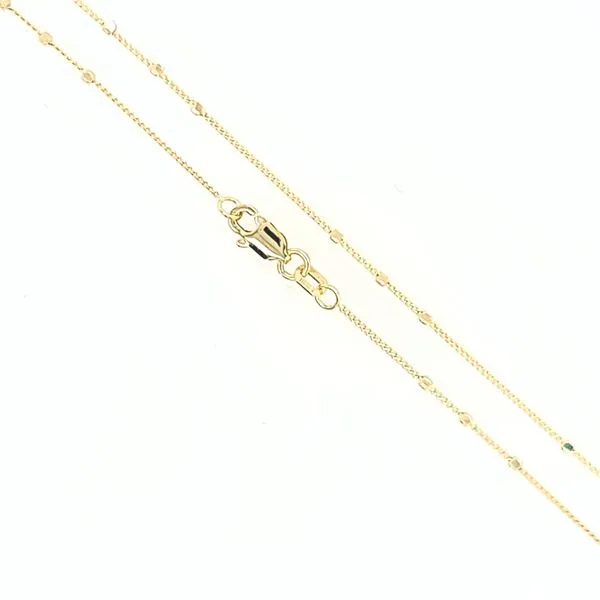 14K Yellow Gold 1.35 mm Triple Cube Saturn Chain 18
