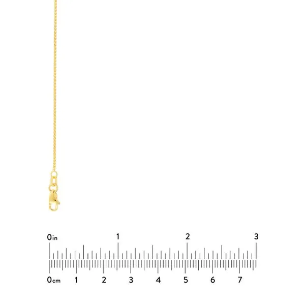 14KY Gold 1.05 mm Round Wheat Chain 16-18