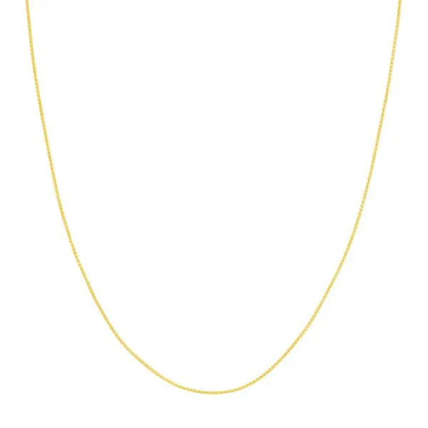 14KY Gold 1.05 mm Round Wheat Chain 16-18