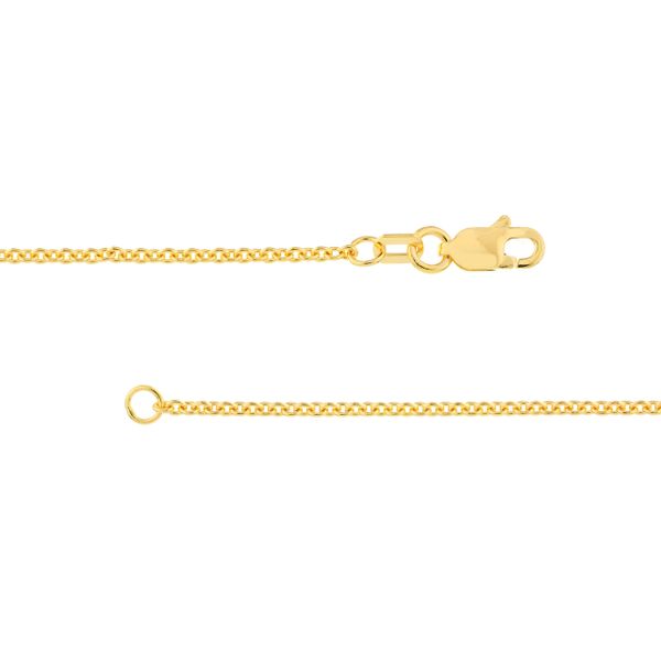 14K Yellow Gold 1.5 mm Tight Cable Chain 18