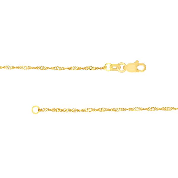 14KY Gold 1.4 mm Singapore Link Chain 24
