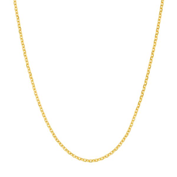 14KY Gold 1.05 mm Diamond Cut Cable Chain 16-18