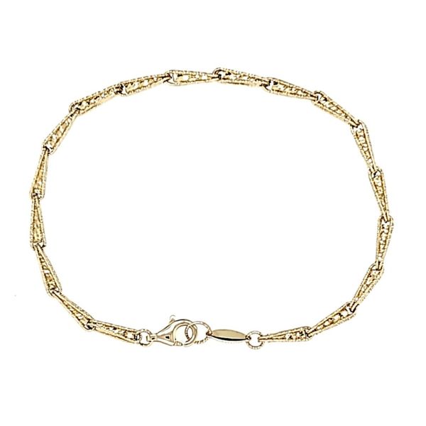 14KY Gold Diamond Cut Fancy Link Bracelet Image 2 Franzetti Jewelers Austin, TX