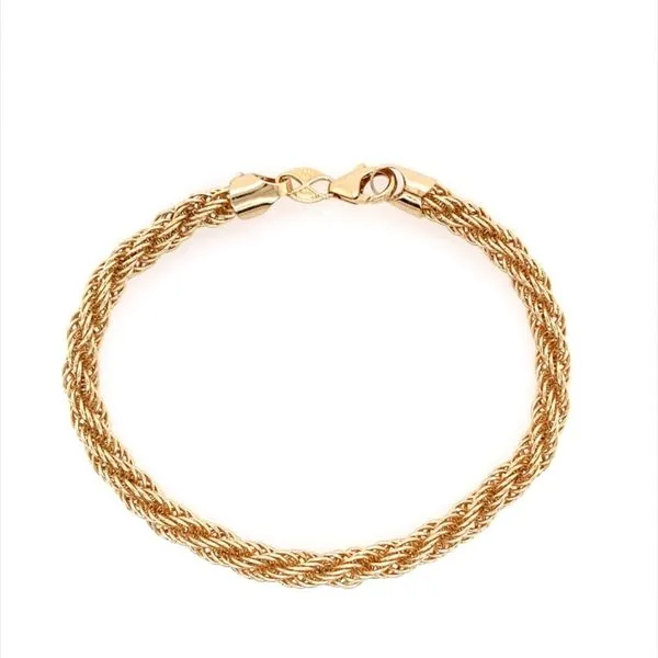 14K Yellow Gold Open Rope Bracelet Image 2 Franzetti Jewelers Austin, TX