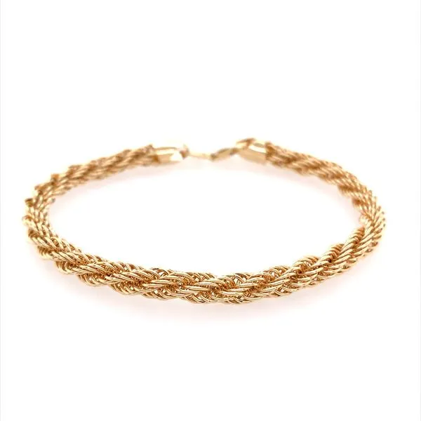 14K Yellow Gold Open Rope Bracelet Franzetti Jewelers Austin, TX