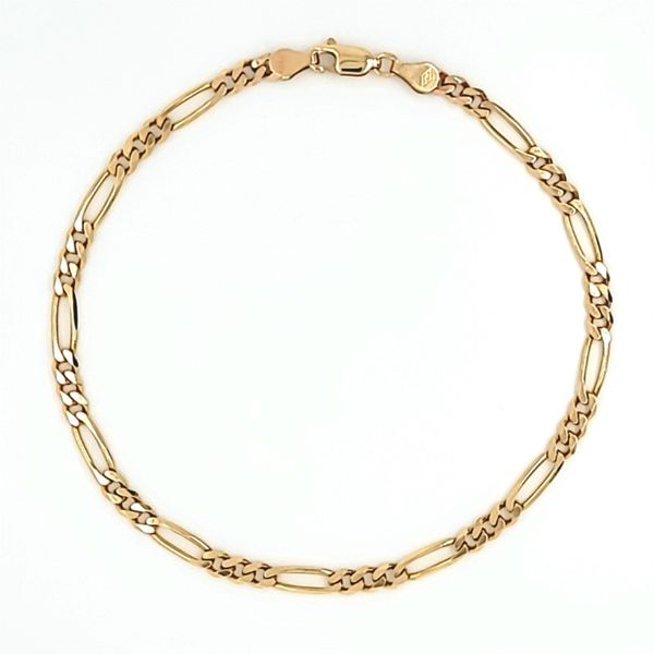 14K Yellow Gold Figaro Link Bracelet Franzetti Jewelers Austin, TX