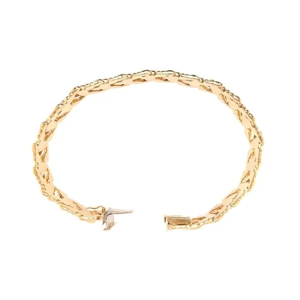 14K Yellow Gold 14.5 mm Wide Fancy Link Bracelet Image 3 Franzetti Jewelers Austin, TX