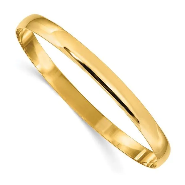 14KY Gold 6 mm Half-Round Slip-on Bangle Bracelet Franzetti Jewelers Austin, TX