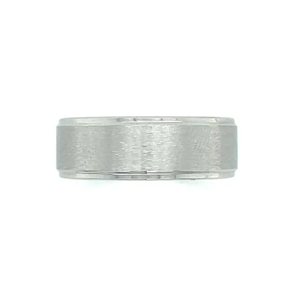 8 MM Cobalt Band with Grooved Edge & Satin Finish Franzetti Jewelers Austin, TX
