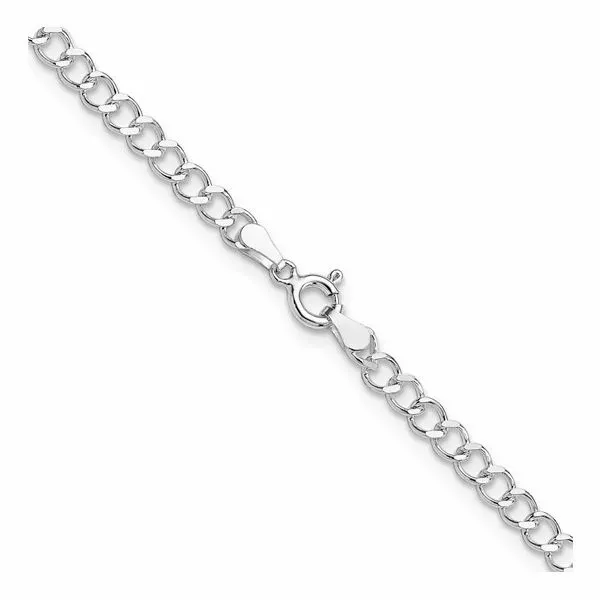 Sterling Silver 2.5 mm D/C Open Curb Chain 20