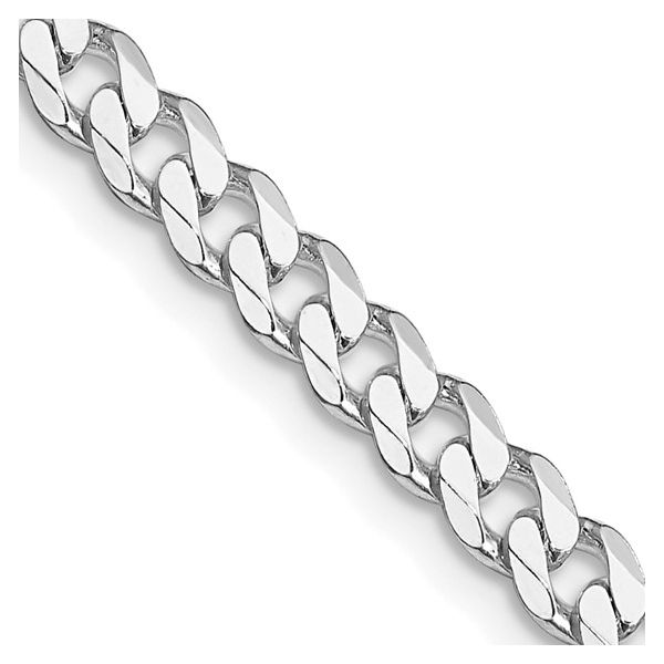 Sterling Silver Rhodium Plated 4.5 mm Curb Chain Franzetti Jewelers Austin, TX