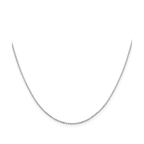Sterling Silver 1 mm 8 Sided D-C Cable Chain 16