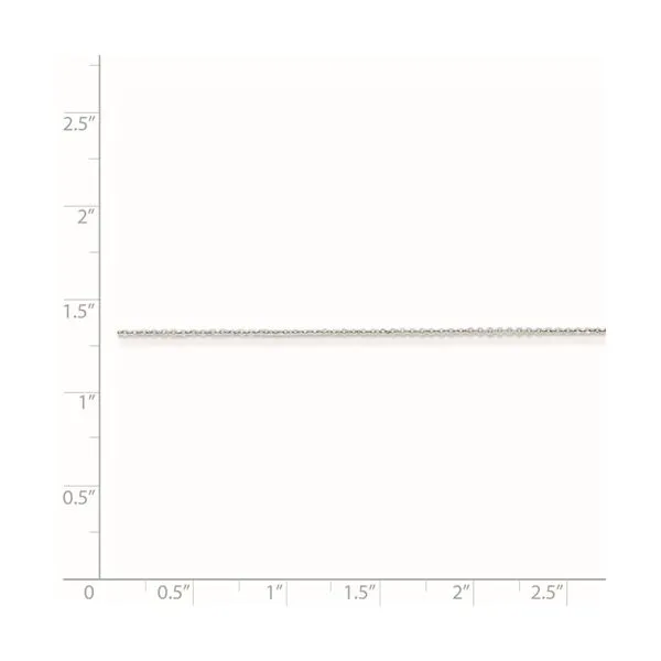 Sterling Silver 1 mm 8 Sided D-C Cable Chain 16