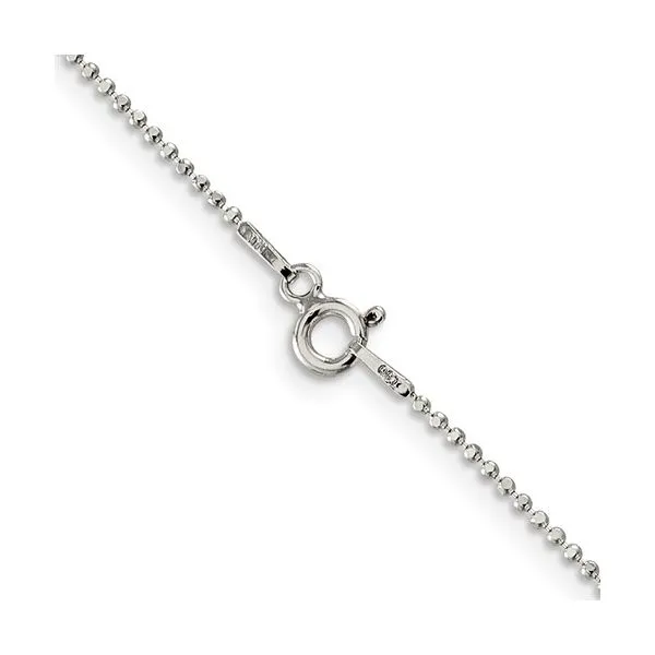 Sterling Silver 1.05 mm Square Fancy Beaded Chain 18