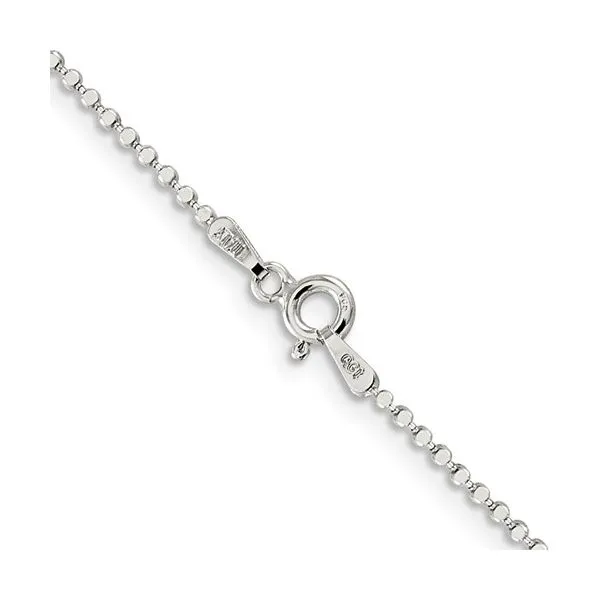 Sterling Silver 1.15 mm Square Fancy Beaded Chain 18